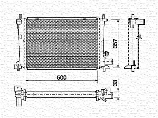 MAGNETI MARELLI Radiators, Motora dzesēšanas sistēma 350213725000